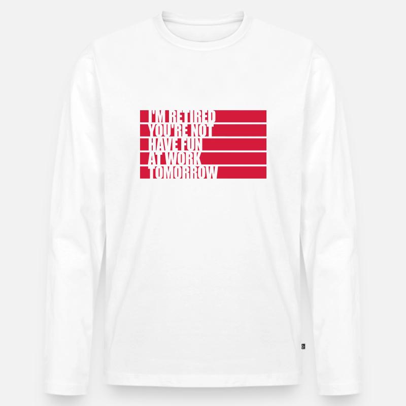 have fun at work - Männer Premium Bio Langarmshirt - Weiß