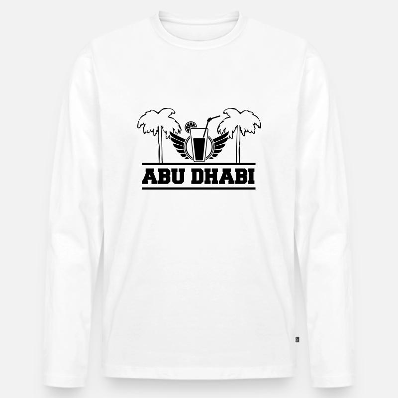 abu dhabi - Männer Premium Bio Langarmshirt - Weiß
