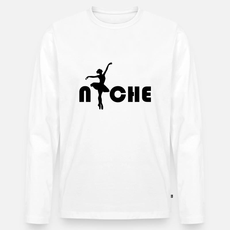 Dancing Dance Music - Männer Premium Bio Langarmshirt - Weiß