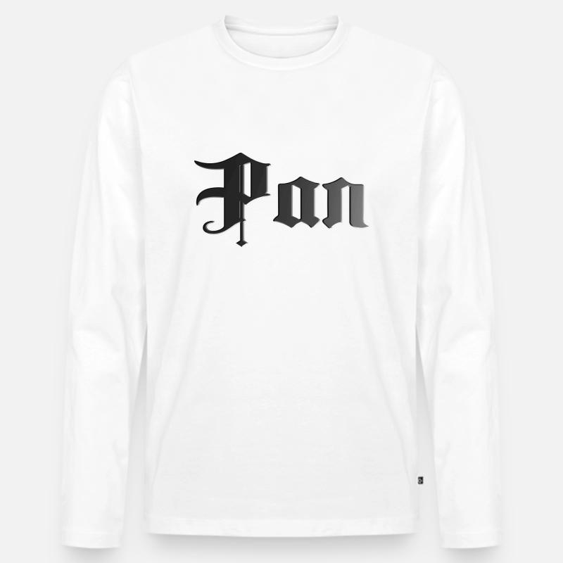 pan2D - Männer Premium Bio Langarmshirt - Weiß