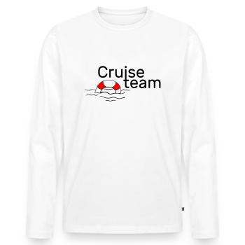 Cruiseteam - Männer Premium Bio Langarmshirt - Weiß - Vorne - Nico (187cm)