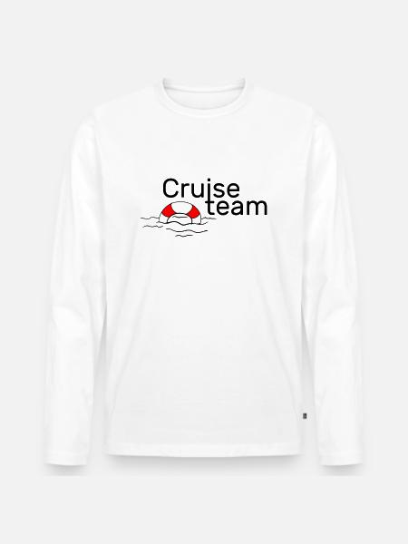 Cruiseteam - Männer Premium Bio Langarmshirt - Weiß