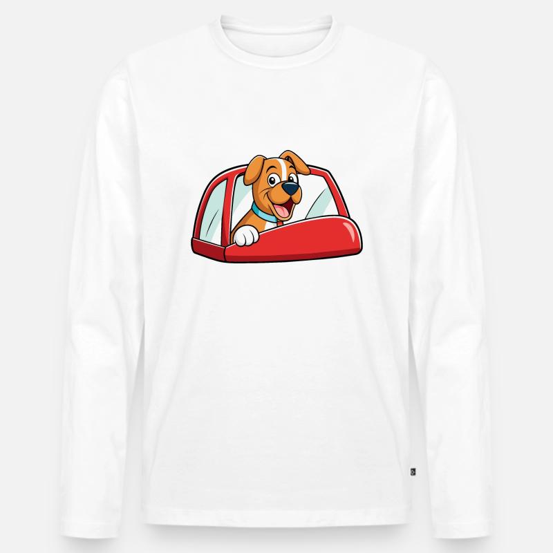 Fröhliche Boxer-Toasting-Kunst - Männer Premium Bio Langarmshirt - Weiß