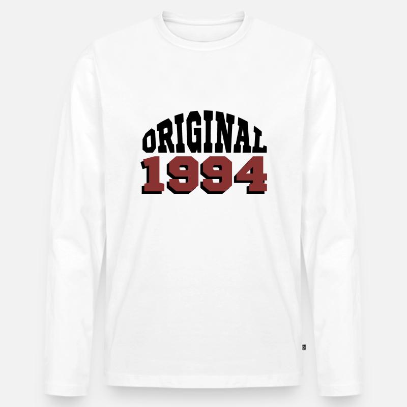 Original 1994 - Männer Premium Bio Langarmshirt - Weiß