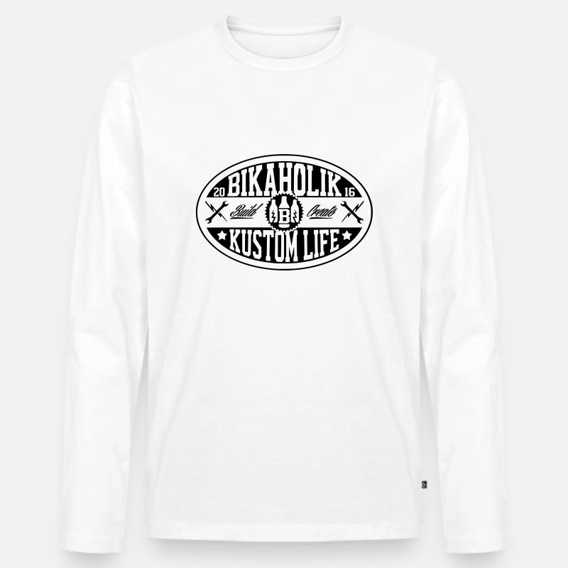Kustom Life - Männer Premium Bio Langarmshirt - Weiß