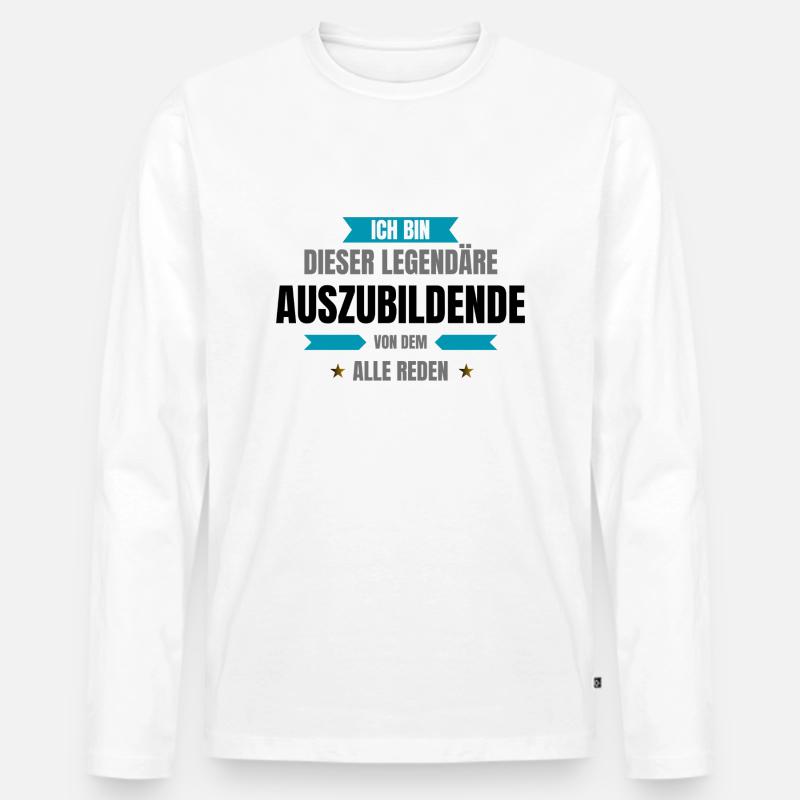 Legendärer AZUBI - Männer Premium Bio Langarmshirt - Weiß