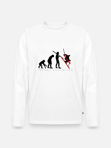 Ischgl Ski Evolution - T-shirt manches longues Premium bio Homme - blanc