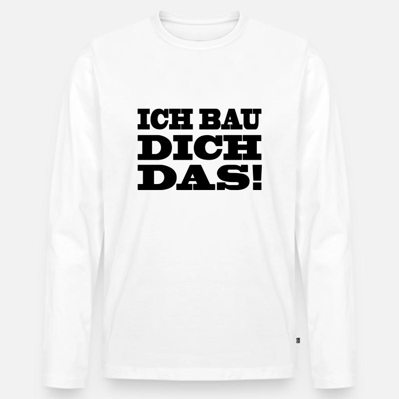 Bauarbeiter - Männer Premium Bio Langarmshirt - Weiß