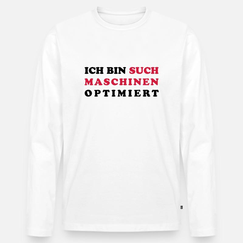 Suchmaschine SEO - Männer Premium Bio Langarmshirt - Weiß