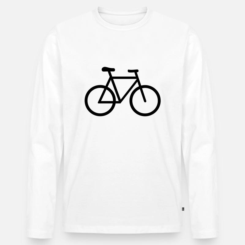 Fahrrad - Männer Premium Bio Langarmshirt - Weiß
