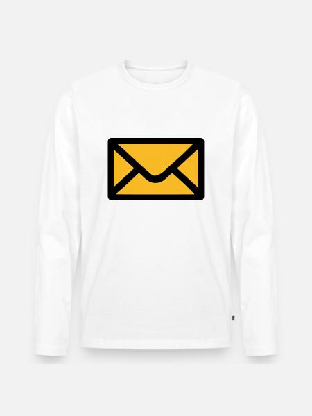 Letter envelope - Men's Premium Organic Long Sleeve Shirt - white