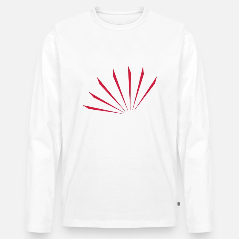 Cool Stripes Design - Männer Premium Bio Langarmshirt - Weiß