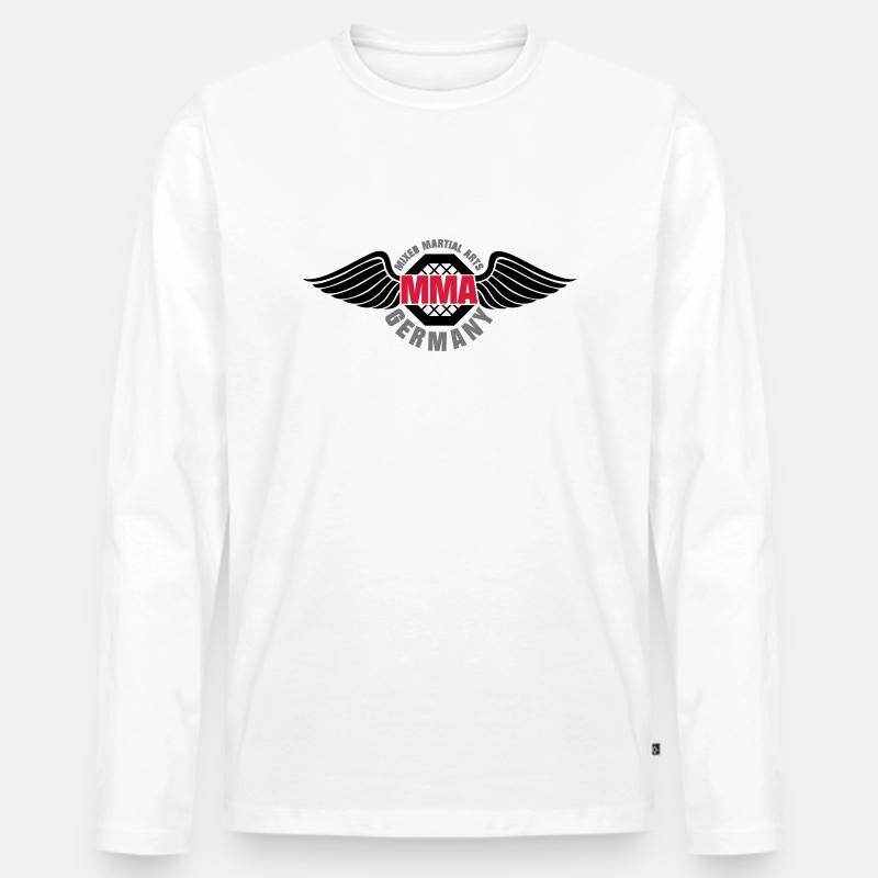 mma Germany - Männer Premium Bio Langarmshirt - Weiß