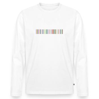 Barcode bar code strip codes - Men's Premium Organic Long Sleeve Shirt - white - Front - Nico (187cm)