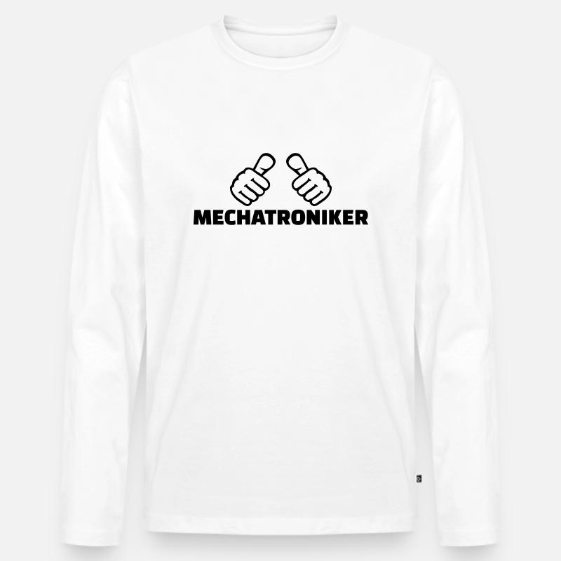 Mechatroniker - Männer Premium Bio Langarmshirt - Weiß