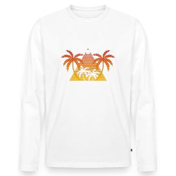 Panama - T-shirt manches longues Premium bio Homme - blanc - Devant - Nico (187cm)