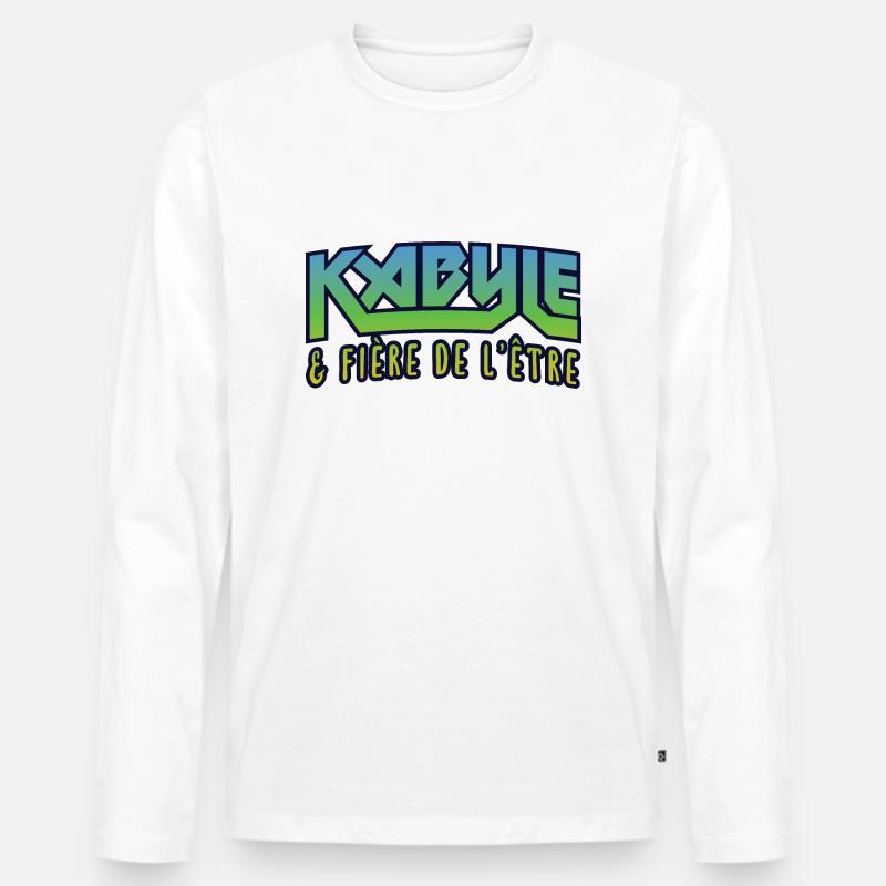 Kabyle und stolz zu sein - Männer Premium Bio Langarmshirt - Weiß