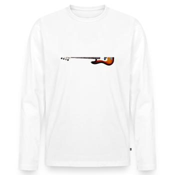 guitare nature - T-shirt manches longues Premium bio Homme - blanc - Devant - Nico (187cm)
