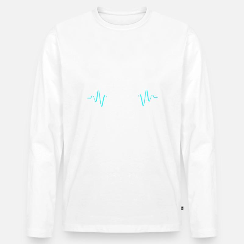skispringen - Männer Premium Bio Langarmshirt - Weiß