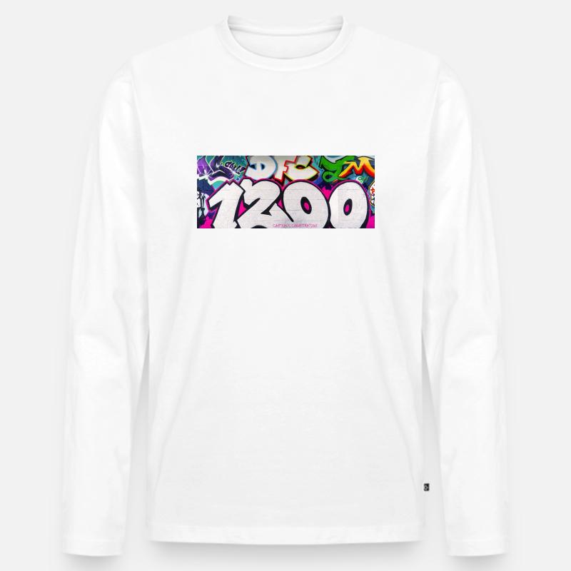 1200 GRAVITY EDIT_1 - Männer Premium Bio Langarmshirt - Weiß