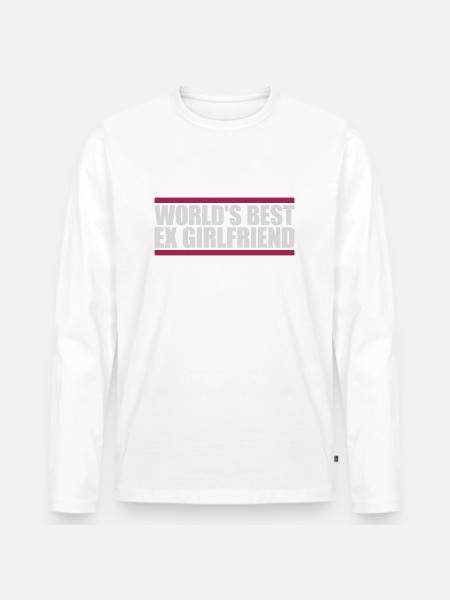 World's Best Ex Girlfriend - Men's Premium Organic Long Sleeve Shirt - white
