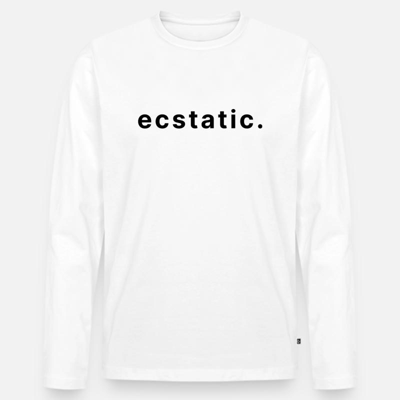 ecstatic. - Männer Premium Bio Langarmshirt - Weiß