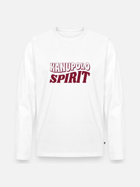 Kanupolo Spirit Slogan - Männer Premium Bio Langarmshirt - Weiß