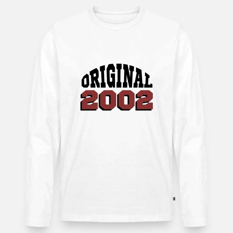 Original 2002 - Männer Premium Bio Langarmshirt - Weiß