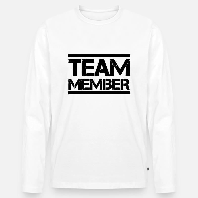 team member - Männer Premium Bio Langarmshirt - Weiß