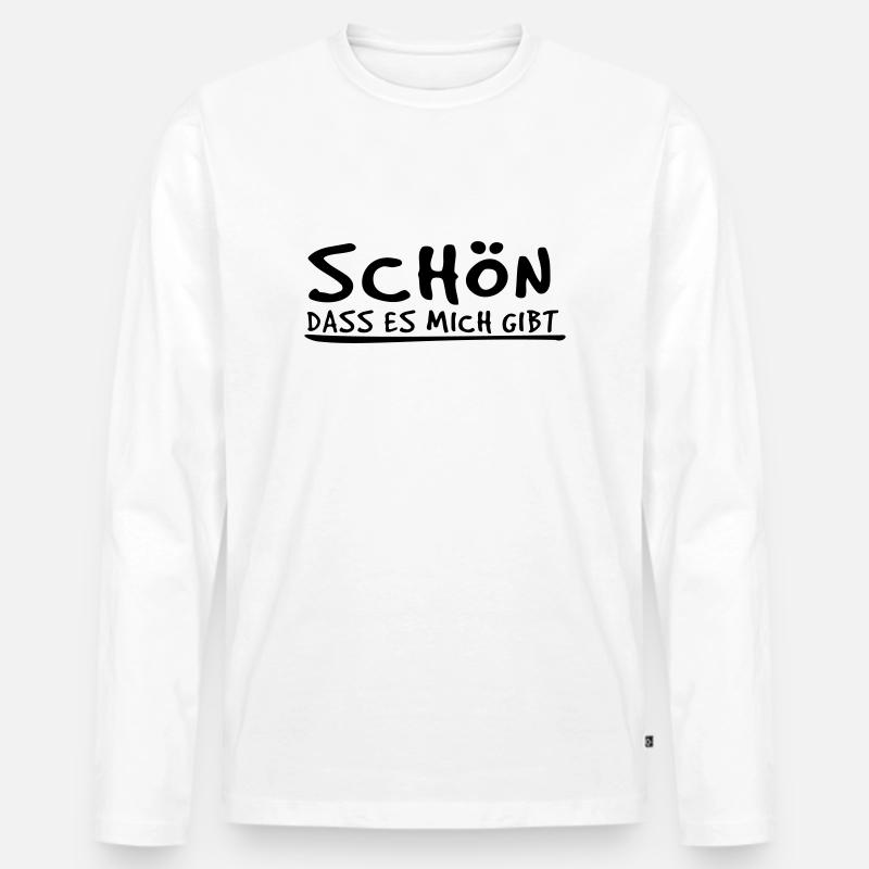 Schoen - Männer Premium Bio Langarmshirt - Weiß