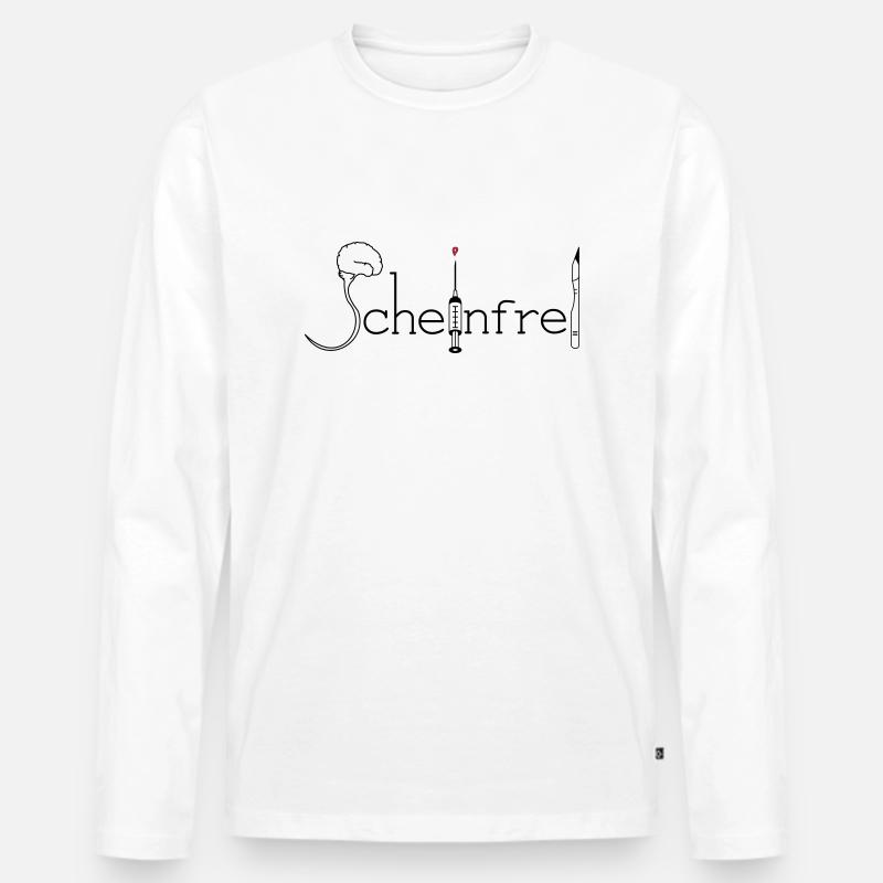 Scheinfrei - Männer Premium Bio Langarmshirt - Weiß