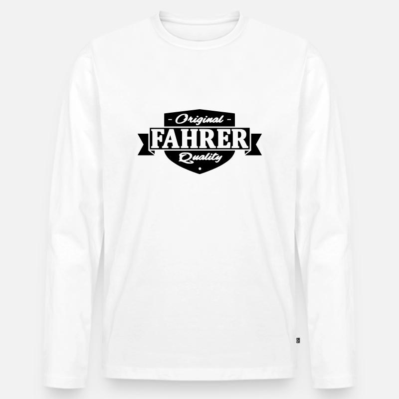 fahrer - Männer Premium Bio Langarmshirt - Weiß