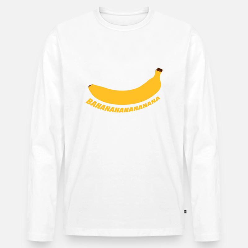 Banananananana - Männer Premium Bio Langarmshirt - Weiß