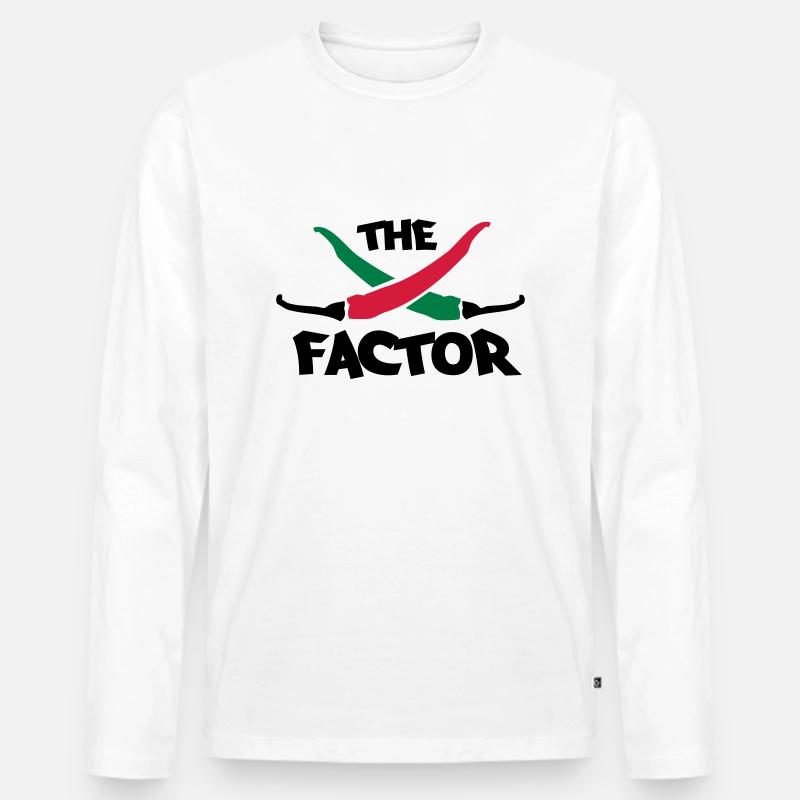The chilli factor - Männer Premium Bio Langarmshirt - Weiß