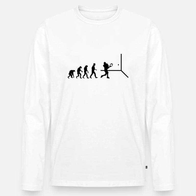 squash evolution - Männer Premium Bio Langarmshirt - Weiß