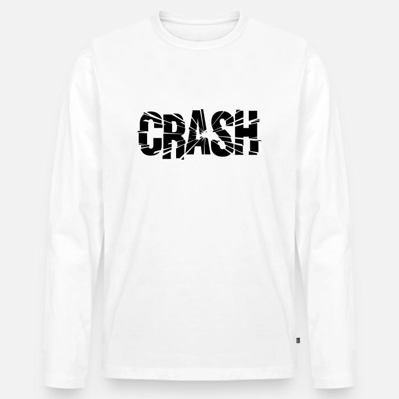 Crash - Männer Premium Bio Langarmshirt - Weiß