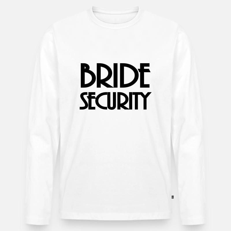 Bride Security - Männer Premium Bio Langarmshirt - Weiß