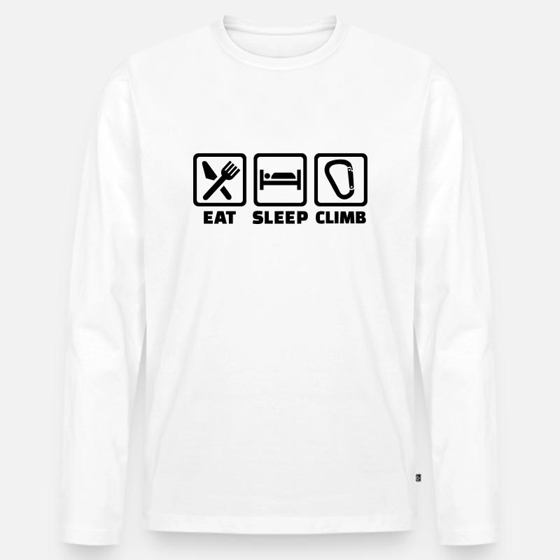 Klettern - Männer Premium Bio Langarmshirt - Weiß