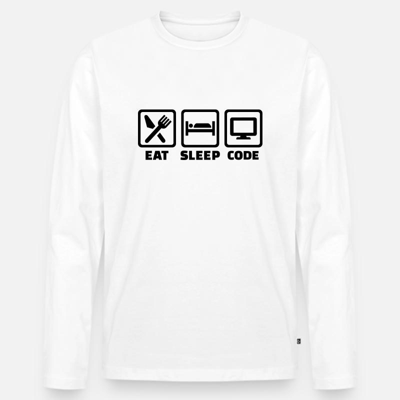Programmierer - Männer Premium Bio Langarmshirt - Weiß