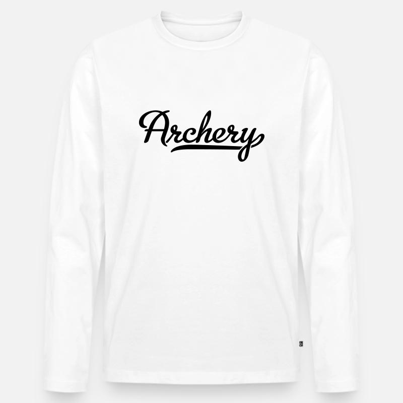 Bogenschießen - Männer Premium Bio Langarmshirt - Weiß