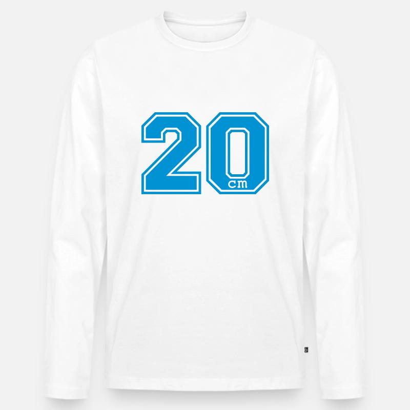20 - Männer Premium Bio Langarmshirt - Weiß