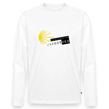 Ich bin dann mal weg - Männer Premium Bio Langarmshirt - Weiß - Vorne - Nico (187cm)