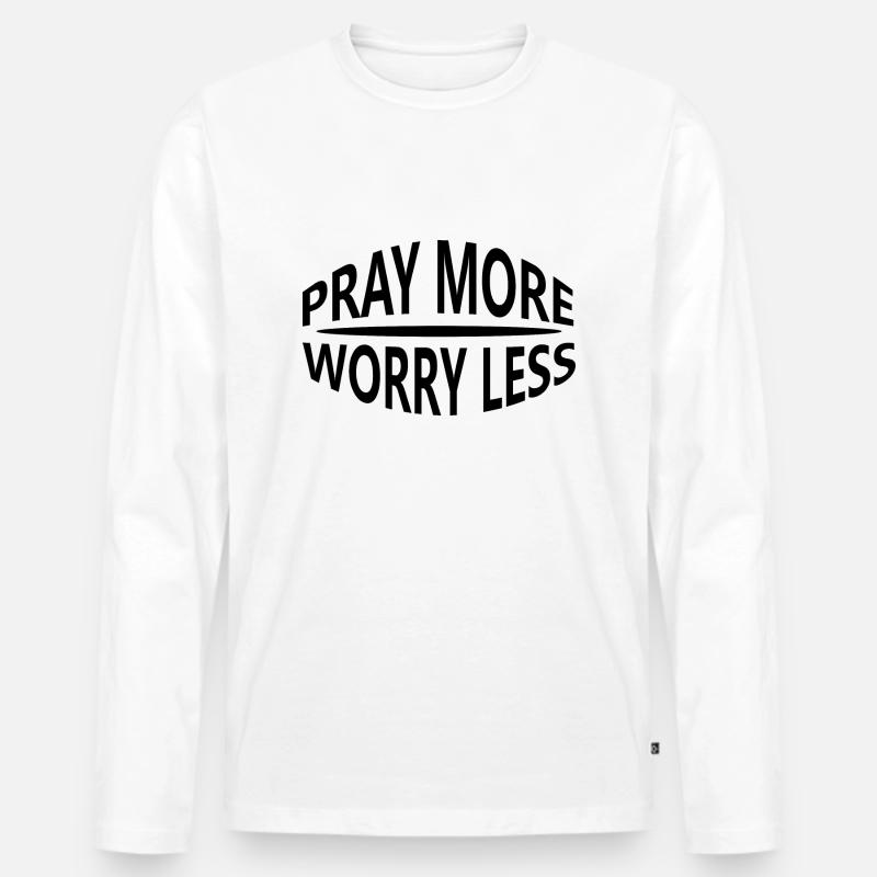 Christliche Sprüche - Männer Premium Bio Langarmshirt - Weiß