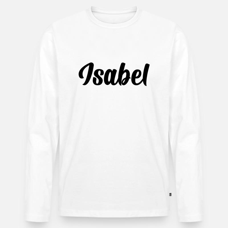 Isabel - Männer Premium Bio Langarmshirt - Weiß