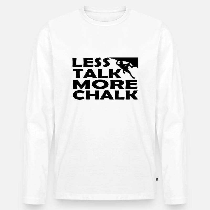 Bouldern Klettern Climbing - Männer Premium Bio Langarmshirt - Weiß