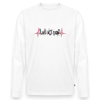 punks pas mort citation - T-shirt manches longues Premium bio Homme - blanc - Devant - Nico (187cm)