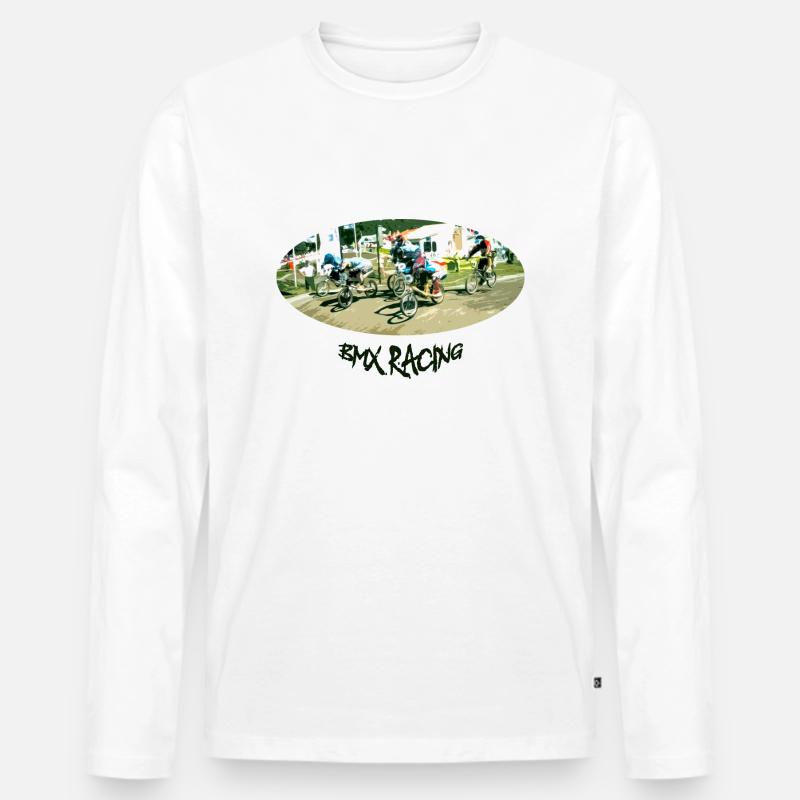 BMX (Begriffsklärung - Männer Premium Bio Langarmshirt - Weiß