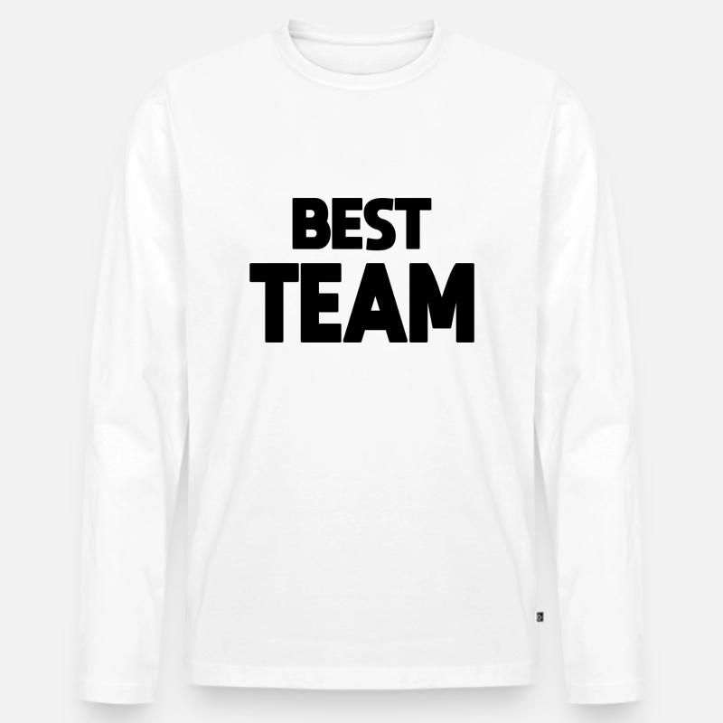 Best Team Mannschaft - Männer Premium Bio Langarmshirt - Weiß
