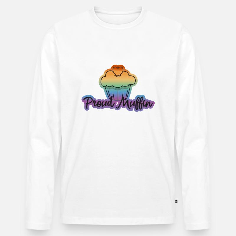 Proud Muffin - Männer Premium Bio Langarmshirt - Weiß