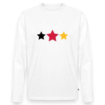 WM Sterne - Men's Premium Organic Long Sleeve Shirt - white - Front - Nico (187cm)